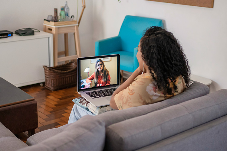 individual meeting with consultant via telehealth